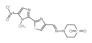 4-Thiomorpholinamine,N-[[2-(1-methyl-5-nitro-1H-imidazol-2-yl)-4-thiazolyl]methylene]-,1,1-dioxide picture