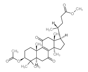 Chol-8-en-24-oic acid,3-(acetyloxy)-4,4,14-trimethyl-7,11-dioxo-, methyl ester, (3b,5a)- picture