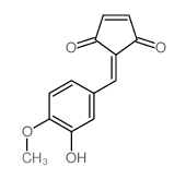 5-[(3-hydroxy-4-methoxy-phenyl)methylidene]cyclopent-2-ene-1,4-dione Structure