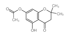 (5-hydroxy-2,2-dimethyl-4-oxo-chroman-7-yl) acetate Structure