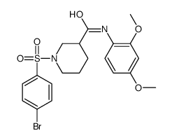 1-(4-bromophenyl)sulfonyl-N-(2,4-dimethoxyphenyl)piperidine-3-carboxamide Structure