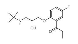 5-Fluor-2-(2-hydroxy-3-tert.butylaminopropoxy)propiophenon结构式