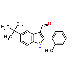 2-(2-Methylphenyl)-5-(2-methyl-2-propanyl)-1H-indole-3-carbaldehyde Structure