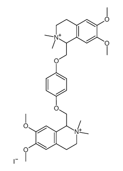 1,4-bis-(6,7-dimethoxy-2,2-dimethyl-1,2,3,4-tetrahydro-isoquinolinium-1-ylmethoxy)-benzene, diiodide Structure