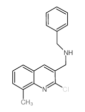 3-Quinolinemethanamine,2-chloro-8-methyl-N-(phenylmethyl)-(9CI)结构式