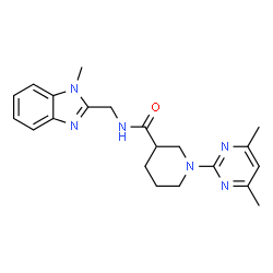 3-Piperidinecarboxamide,1-(4,6-dimethyl-2-pyrimidinyl)-N-[(1-methyl-1H-benzimidazol-2-yl)methyl]-(9CI)结构式