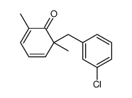 6-[(3-chlorophenyl)methyl]-2,6-dimethylcyclohexa-2,4-dien-1-one Structure