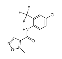 5-methyl-isoxazole-4-carboxylic acid 4-chloro-2-trifluoromethyl-anilide结构式