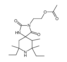 3-(2-acetoxy-ethyl)-7,9-diethyl-6,7,9-trimethyl-1,3,8-triaza-spiro[4.5]decane-2,4-dione Structure