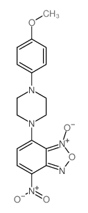 Benzofurazan, 4-[4-(4-methoxyphenyl)-1-piperazinyl]-7-nitro-, 3-oxide结构式