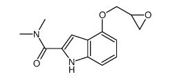 N,N-dimethyl-4-(oxiran-2-ylmethoxy)-1H-indole-2-carboxamide结构式