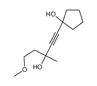 1-(3-hydroxy-5-methoxy-3-methylpent-1-ynyl)cyclopentan-1-ol结构式