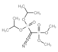 (dimethoxyphosphoryl-dipropan-2-yloxyphosphoryl-methylidene)-imino-azanium结构式