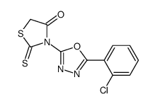 3-[5-(2-chlorophenyl)-1,3,4-oxadiazol-2-yl]-2-sulfanylidene-1,3-thiazolidin-4-one Structure