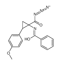 1-benzamido-2-(4-methoxyphenyl)cyclopropane-1-carbonyl azide Structure