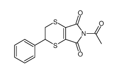 6-acetyl-2-phenyl-2,3-dihydro-[1,4]dithiino[2,3-c]pyrrole-5,7-dione结构式