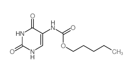 pentyl N-(2,4-dioxo-1H-pyrimidin-5-yl)carbamate structure