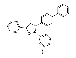 2-(3-chlorophenyl)-5-phenyl-3-(4-phenylphenyl)-1,2-oxazolidine Structure