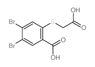 4,5-dibromo-2-(carboxymethylsulfanyl)benzoic acid结构式