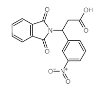 3-(1,3-dioxoisoindol-2-yl)-3-(3-nitrophenyl)propanoic acid structure