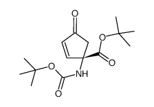 (1S)-1-[[(1,1-dimethylethoxy)carbonyl]amino]-4-oxo-2-cyclopentene-1-carboxylic acid 1,1-dimethylethyl ester结构式