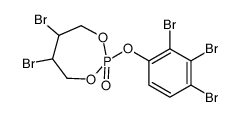 5,6-dibromo-2-(2,3,4-tribromophenoxy)-1,3,2λ5-dioxaphosphepane 2-oxide结构式