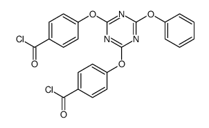 4-[[4-(4-carbonochloridoylphenoxy)-6-phenoxy-1,3,5-triazin-2-yl]oxy]benzoyl chloride Structure