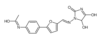 N-[4-[5-[(E)-(5-hydroxy-2,4-dioxoimidazolidin-1-yl)iminomethyl]furan-2-yl]phenyl]acetamide结构式