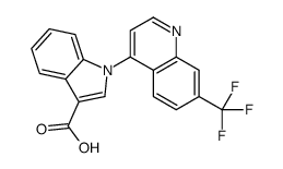 1-[7-(trifluoromethyl)quinolin-4-yl]indole-3-carboxylic acid Structure