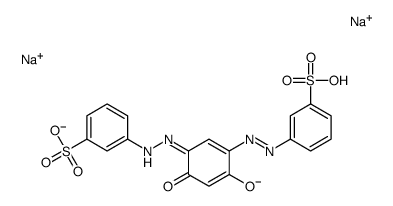 disodium,3-[(2Z)-2-[4-hydroxy-6-oxo-3-[(3-sulfonatophenyl)diazenyl]cyclohexa-2,4-dien-1-ylidene]hydrazinyl]benzenesulfonate Structure