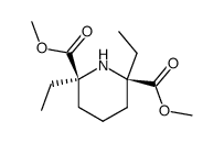 cis-2,6-diethylpiperidine-2,6-dicarboxylic acid dimethyl ester Structure