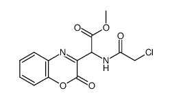 methyl 2-(chloroacetamido)-2-[2-oxo-2H-1,4-benzoxazin-3-yl]acetate Structure