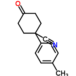 1-(4-Methylphenyl)-4-oxocyclohexanecarbonitrile Structure