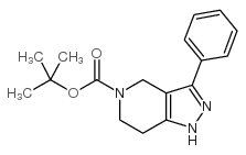 3-苯基-6,7-二氢-1H-吡唑并[4,3-c]吡啶-5(4H)-羧酸叔丁酯结构式