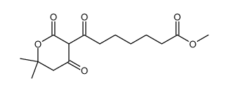 methyl 7-(6,6-dimethyl-2,4-dioxotetrahydro-2H-pyran-3-yl)-7-oxoheptanoate Structure