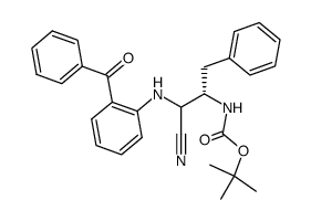 [(S)-2-(2-Benzoyl-phenylamino)-1-benzyl-2-cyano-ethyl]-carbamic acid tert-butyl ester结构式