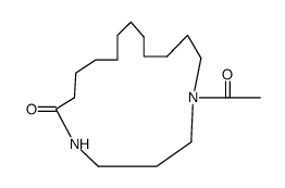 13-Aza-13-acetyl-16-aminohexadecanoic acid lactam structure