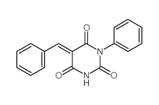 5-benzylidene-1-phenyl-1,3-diazinane-2,4,6-trione结构式