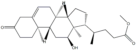 12α-Hydroxy-3-oxochol-5-en-24-oic acid methyl ester结构式