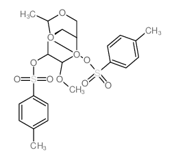 Glucopyranoside,methyl 4,6-O-ethylidene-, di-p-toluenesulfonate, a-D- (8CI) Structure