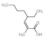 (Z)-4-ethyl-2-methyl-oct-2-enoic acid structure