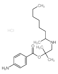 [2-(4-aminobenzoyl)oxy-2-methyl-propyl]-octan-2-yl-azanium chloride structure