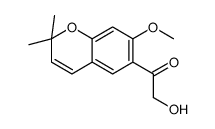 2-hydroxy-1-(7-methoxy-2,2-dimethylchromen-6-yl)ethanone结构式