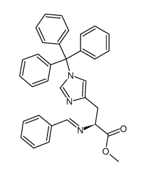 1-(Triphenylmethyl)-N-(phenylmethylene)-L-histidine Methyl Ester结构式