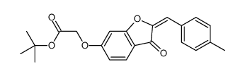 tert-butyl 2-[[2-[(4-methylphenyl)methylidene]-3-oxo-1-benzofuran-6-yl]oxy]acetate Structure