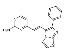 4-[(E)-2-(6-phenylimidazo[2,1-b][1,3]thiazol-5-yl)vinyl]pyrimidin-2-amine Structure