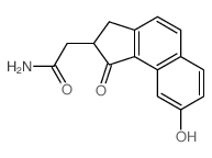 2-(8-hydroxy-1-oxo-2,3-dihydrocyclopenta[a]naphthalen-2-yl)acetamide结构式