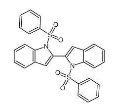 1,1'-bis-benzenesulfonyl-1H,1'H-[2,2']biindolyl结构式