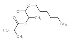 hexyl 2-(2-hydroxypropanoyloxy)propanoate Structure