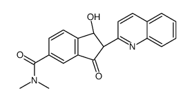 (1R,2S)-1-hydroxy-N,N-dimethyl-3-oxo-2-quinolin-2-yl-1,2-dihydroindene-5-carboxamide结构式